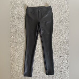 Express Women's Black Faux Leather Pants